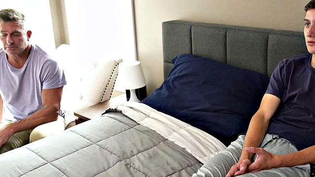 Taboo stepson barebacked by stepdad while alone