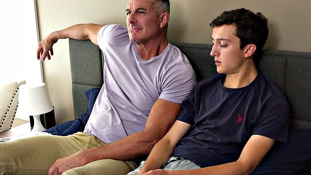 Taboo stepson barebacked by stepdad while alone