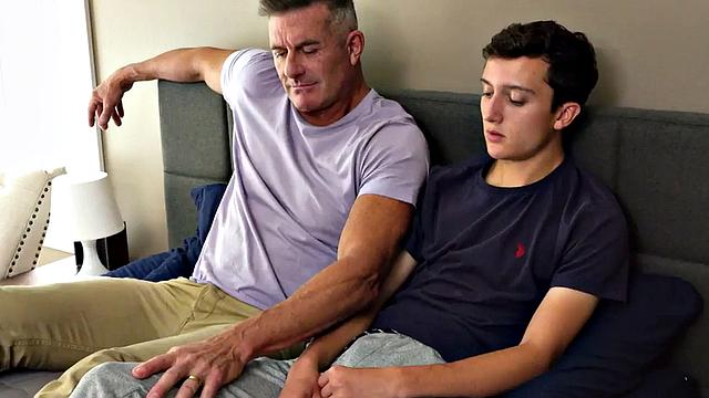Taboo stepson barebacked by stepdad while alone