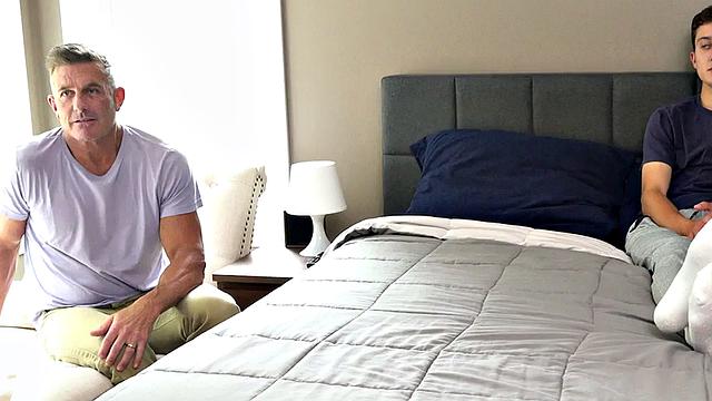 Taboo stepson barebacked by stepdad while alone