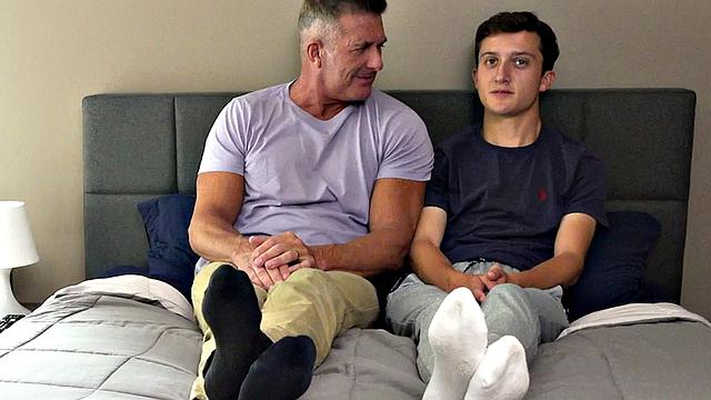 Taboo stepson barebacked by stepdad while alone