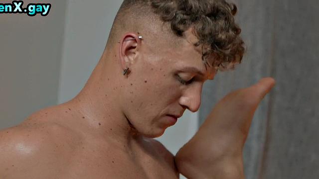 Manly yoga jocks enjoy bareback 3some after stretching