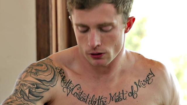 Amateur jock cums at home after rimjob and blowjob