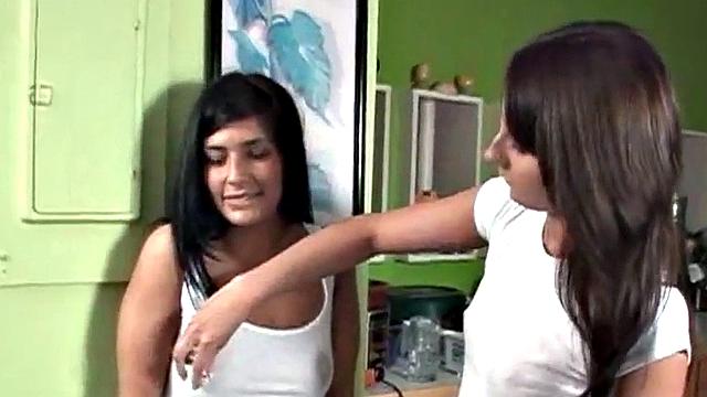 Naughty lesbo teens getting wet