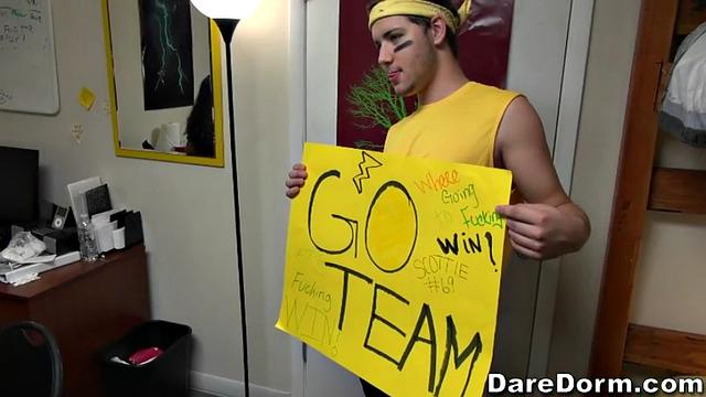 Get ready to team up with your team and take on a wild cowgirl in glasses & thongs