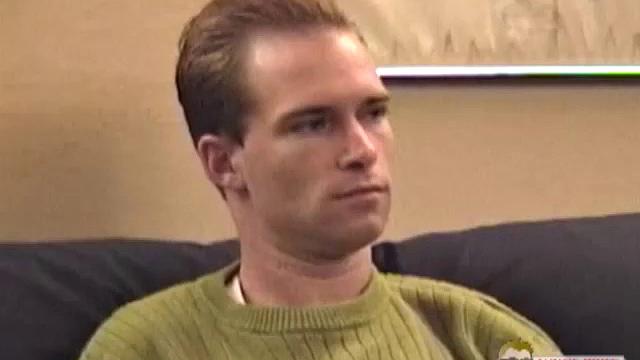 Auntie Bob liked this 24 year old blond so much, he had him back for another solo jack off scene. In round two, Scott is on the sofa watching a gay flick. This sexy blue eyed boy is already rock hard by the time he gets naked.