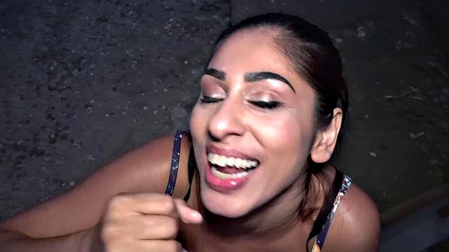 Cash-hungry Asian Fucks for a Hot BJ and Doggystyle Session in Public