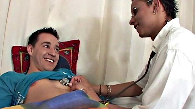 Skinny amateur Latino fucked by doctor on home visit