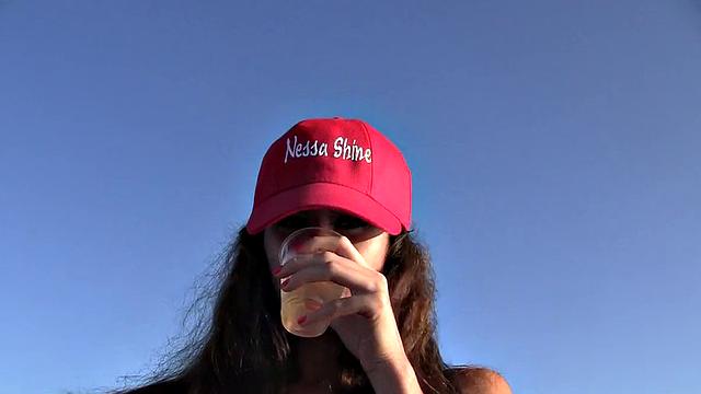 Hot amateur couple enjoys a blowjob on vacation