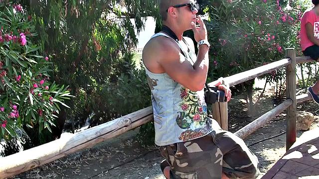 Hot amateur couple enjoys a blowjob on vacation