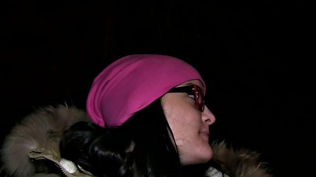 Glass-wearing brunette gets pounded outdoors while wearing glasses