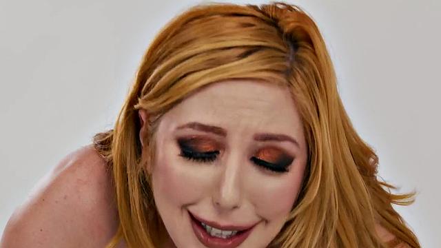 Busty ginger babe fucked by BBC in doggystyle after casting