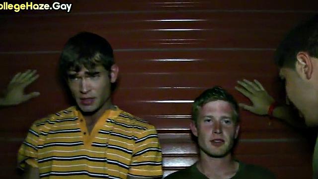 Oiled guy fucked by guy in hazed anal for fraternity
