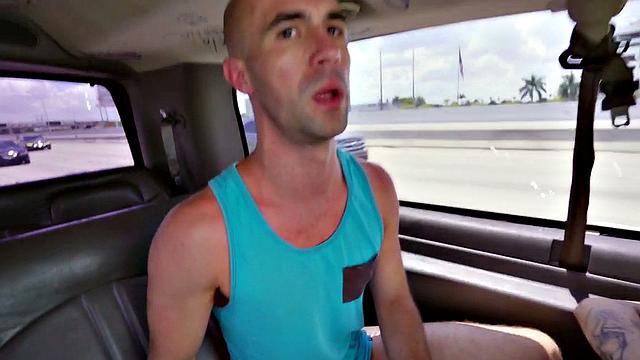 Real amateur fooled cock sucked by gay lips