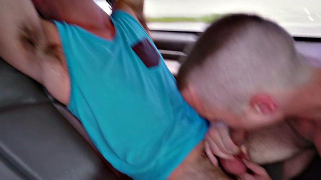 Real amateur fooled cock sucked by gay lips