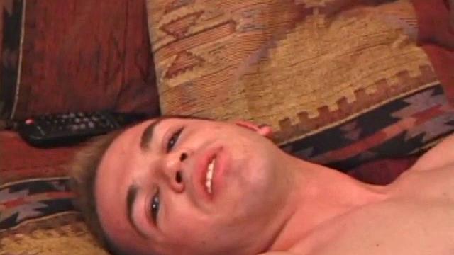 Austin strokes his thick cock and moans with pleasure