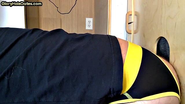 amateur caught by camera in gloryhole