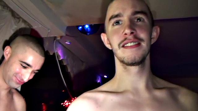 Amateur stud enjoys anal by pool with hairy BF