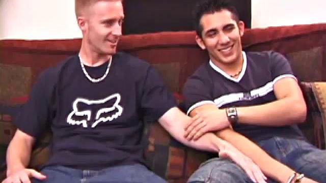 Alex McDaniel introduces his new buddy, Johnny Rapid, who needs a str8 porn for inspiration. When Alex unzips Johnny and kisses his neck, the new boy plays along, even rubbing Alex's growing bulge. Soon both are naked and kissing.