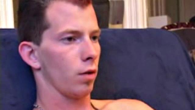 As a porn video plays, Raven strips naked and strokes his popping dick. He explodes an amazing cum load onto his chest.