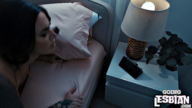 Horny busty lesbians scissoring