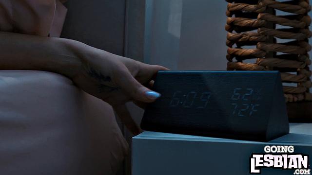 Horny busty lesbians scissoring