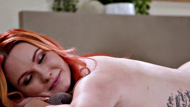 ALL GIRL MASSAGE - Oily Big Titties Taylor Gunner Does A 69 With Her Ebony Masseuse