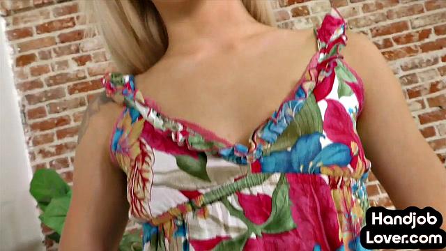 Petite 21yo babe wanking her lover