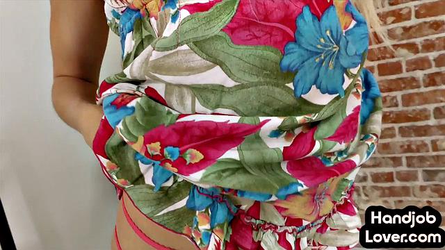 Petite 21yo babe wanking her lover