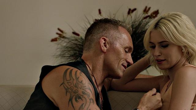 Petite inked stepdaughter in lingerie sucks her stepdad