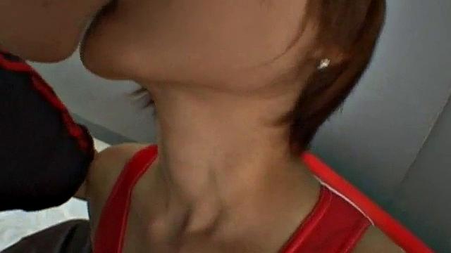 Horny Japanese teen getting her pussy toyed