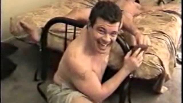 In this clip, you get a closer look at Ricky, as he shares his feet with you. Ricky is foot tickled wearing nylon socks. Then Mike and Ricky have a long tickle fight on the bed.