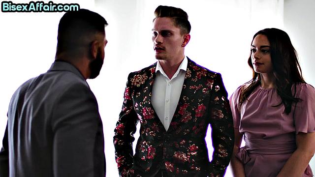 Cockhungry babe pounded in bi 3some