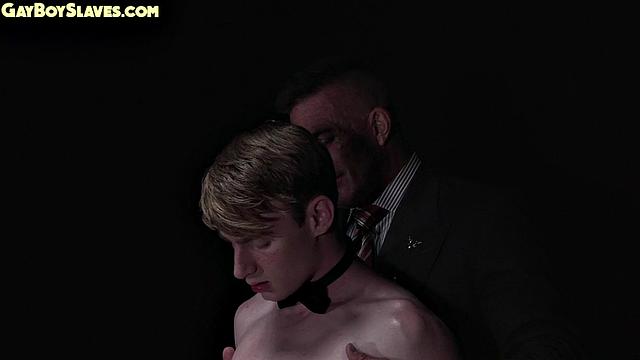 Obedient twink rimmed and fucked by dominant DILF