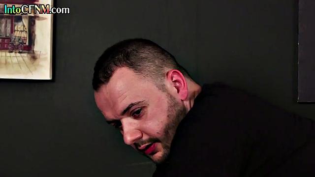 Horny femdoms sucking and wanking