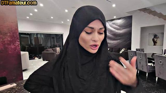 POV Big-titted arab babe drilled