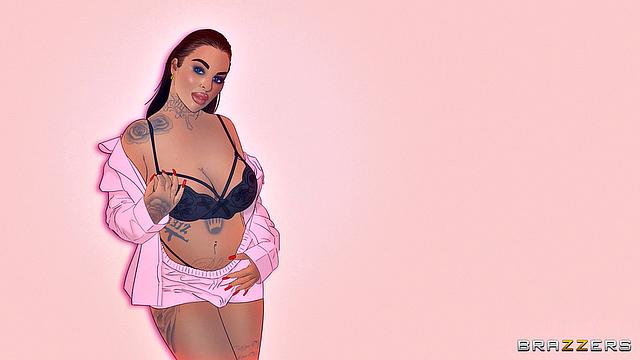 татуированная milf с сиськами и жопой умеет радовать ртом