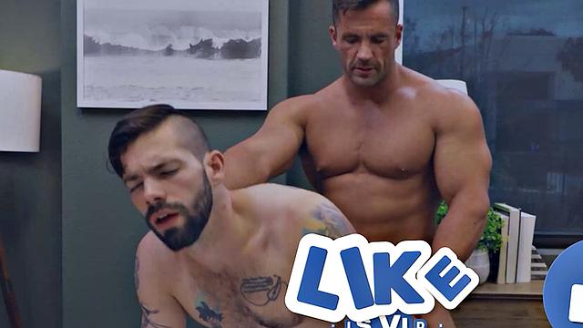 Tatted Stud Railed By Hot Buddy - Studios