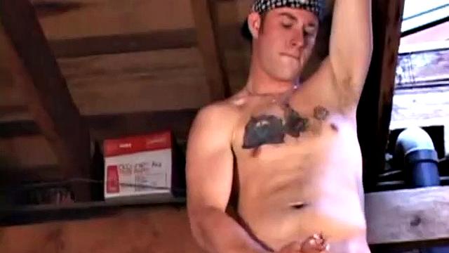 Cory and TJ stroke together and cum side by side