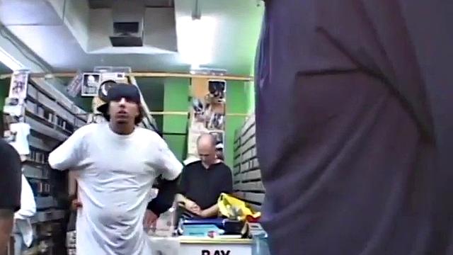 Busty slut goes down