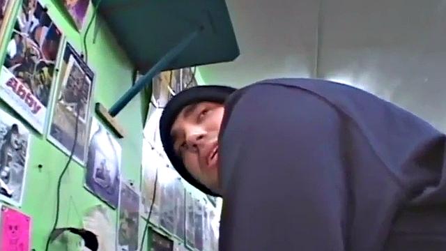 Busty slut goes down