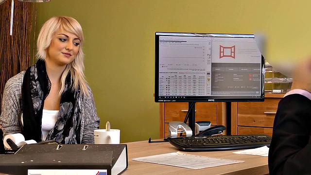 LOAN4K. Woman does it with moneylender receiving both pleasure and cash