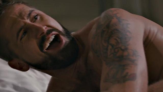 Big-titted transgender fucks male in doggystyle