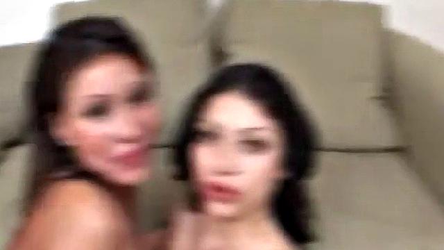 Busty babes analized in interracial threeway