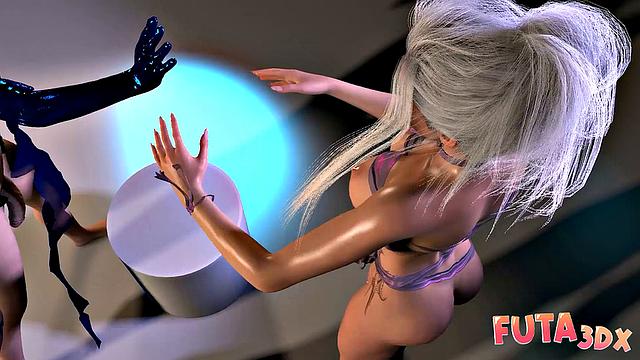 Futa3dX - Exotic Futa Dancer Sucks Blonde's Cock