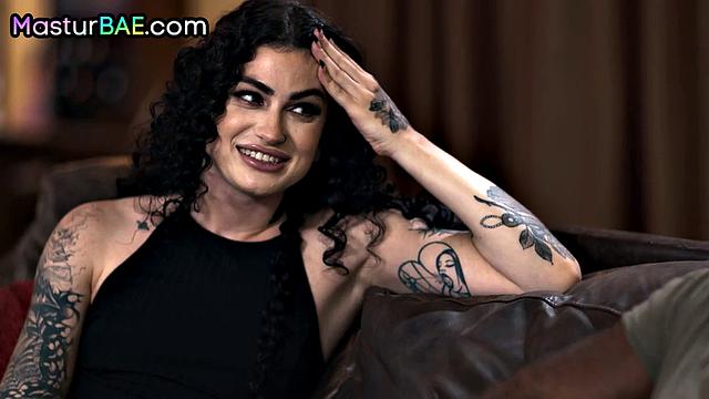 Stunning inked babe riding her BBC lover