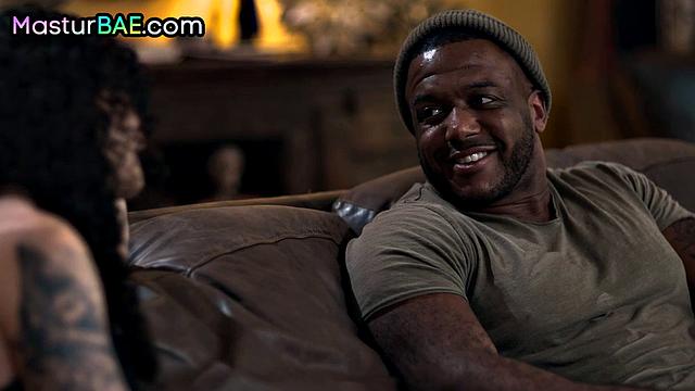 Stunning inked babe riding her BBC lover