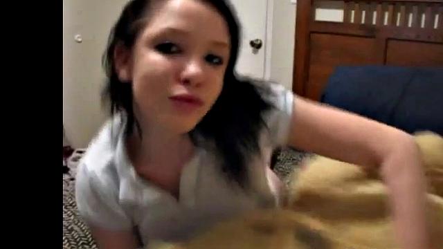 Riley Rebel Licking Lollipop in Bathtub