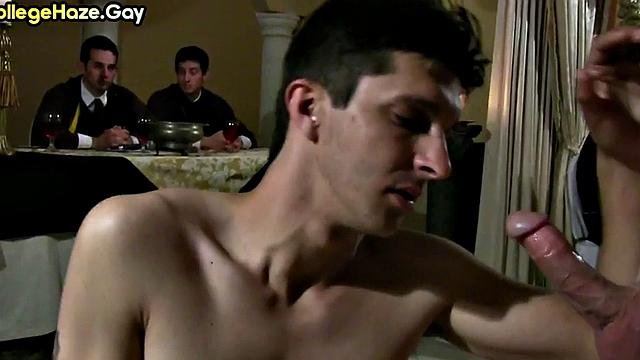 Real straight students cocksucked during test