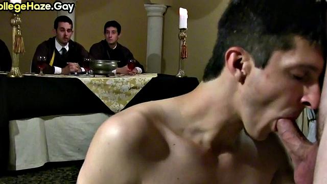 Real straight students cocksucked during test